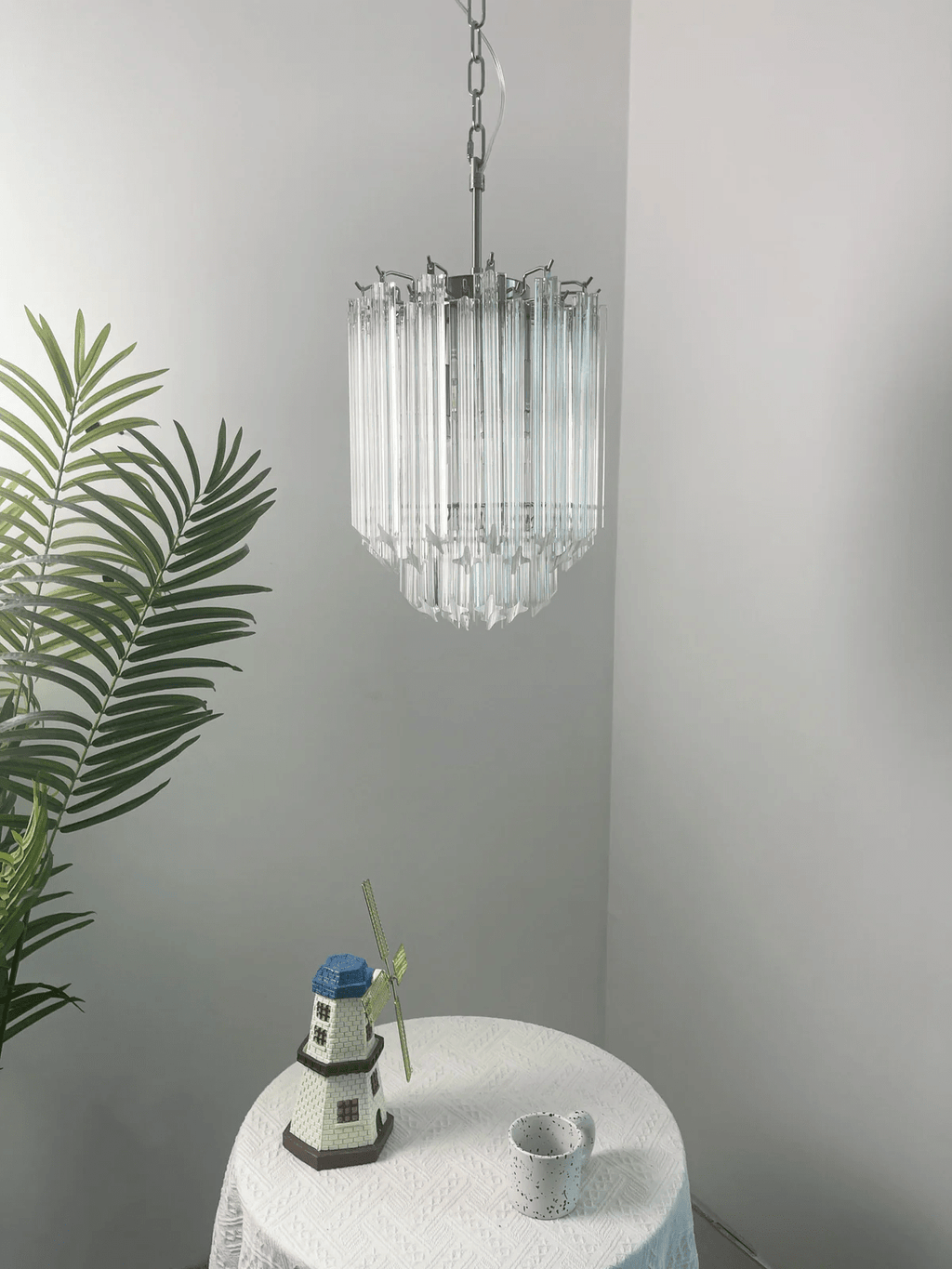 Transparant Glass Prism Chandelier