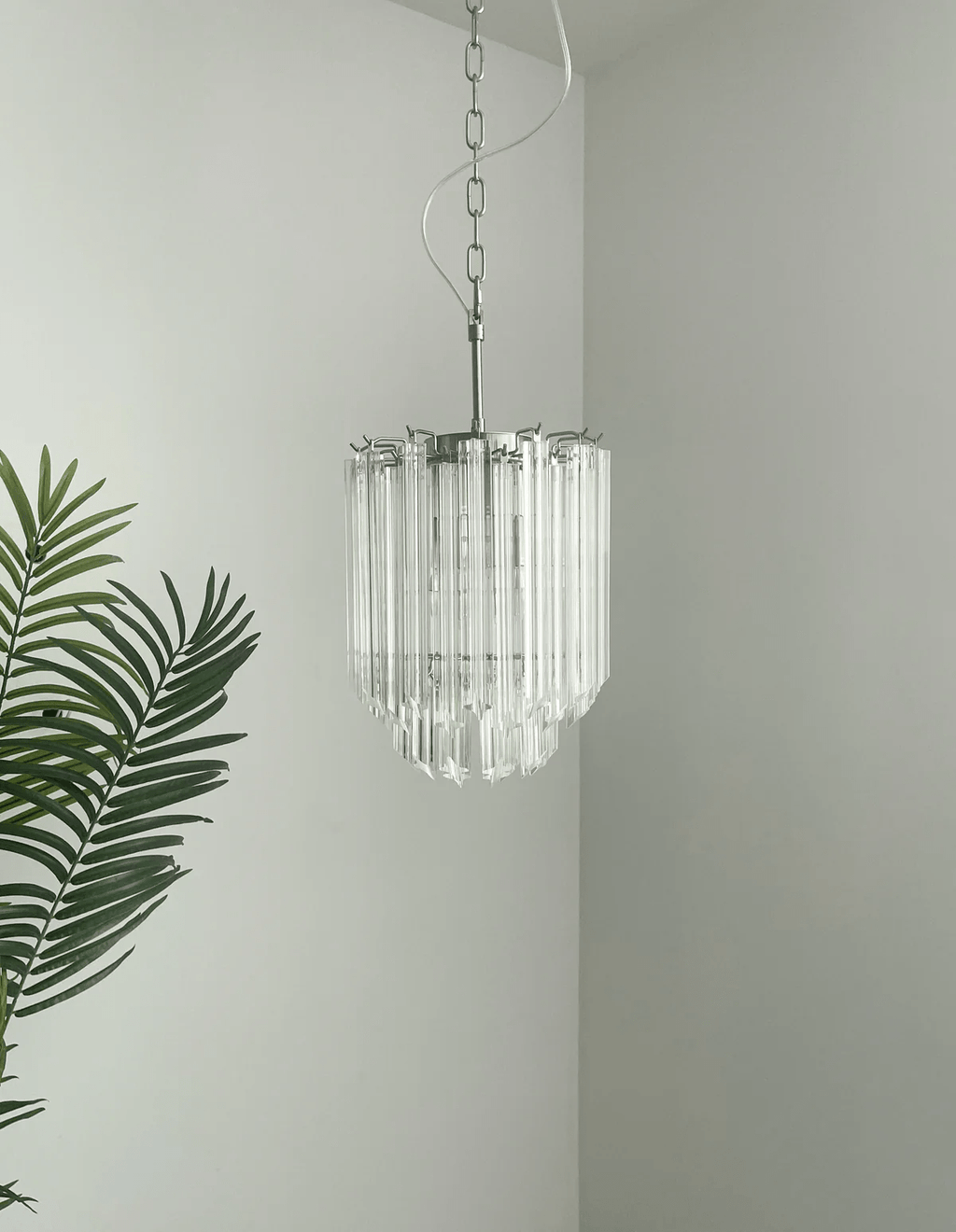 Transparant Glass Prism Chandelier