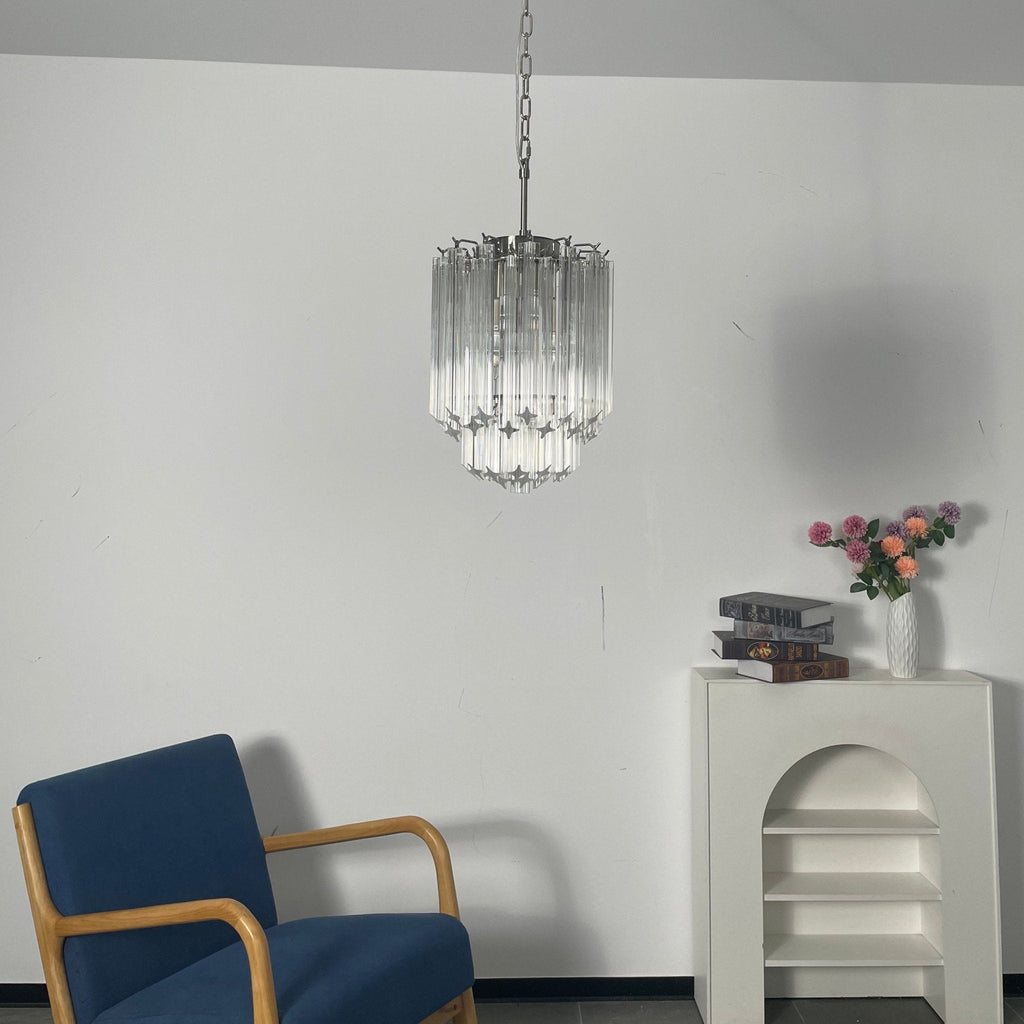 Transparant Glass Prism Chandelier