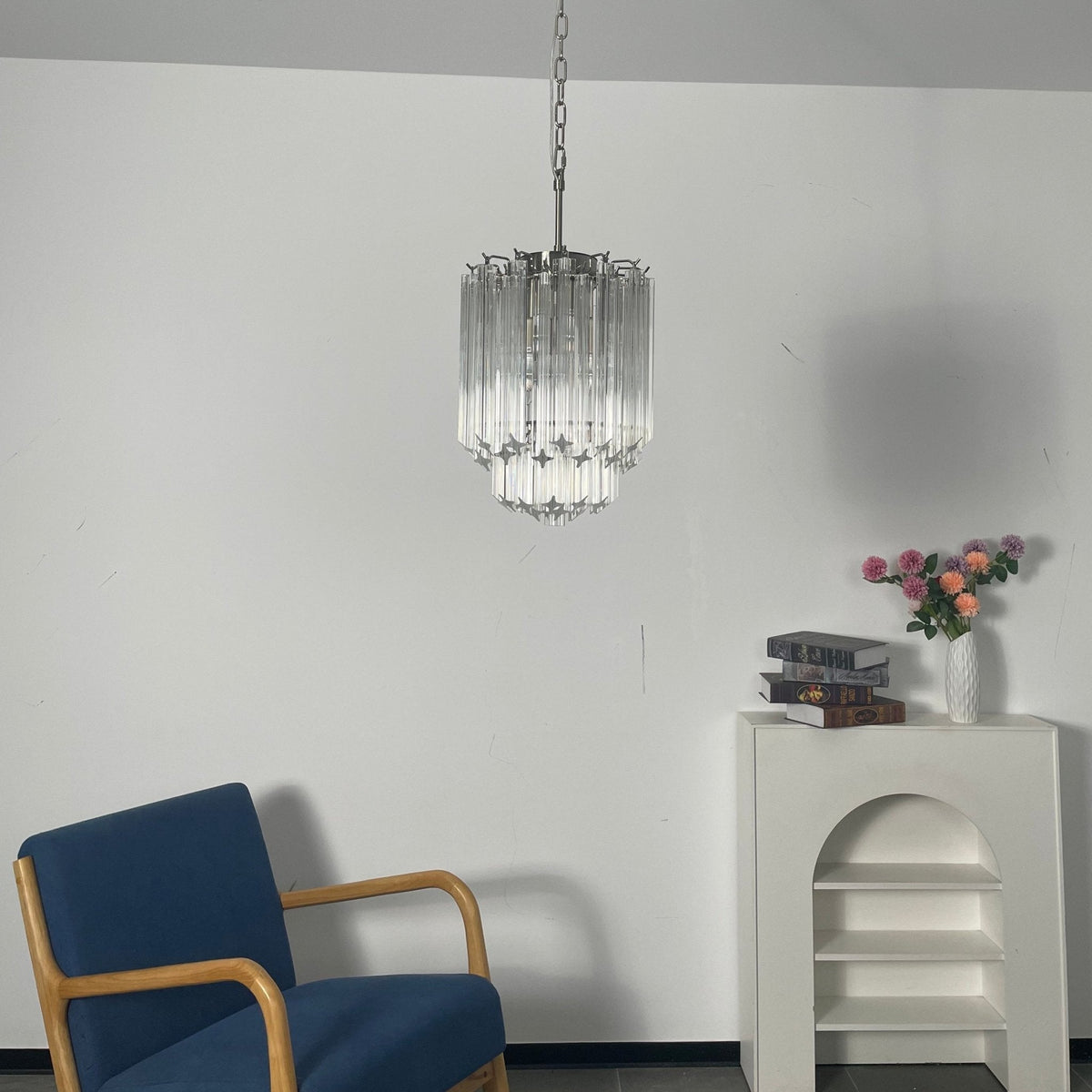 Transparant Glass Prism Chandelier