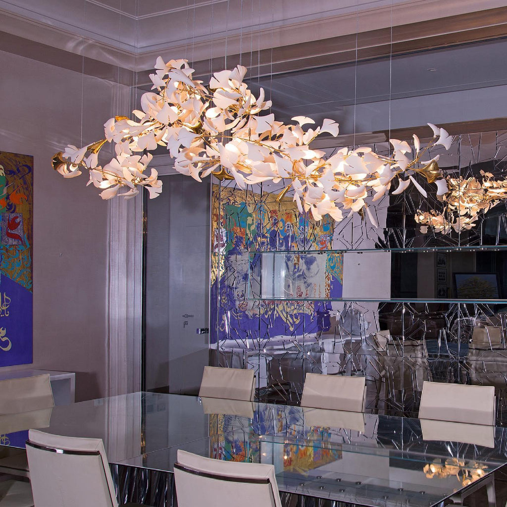 Porcelain Gingko Chandelier