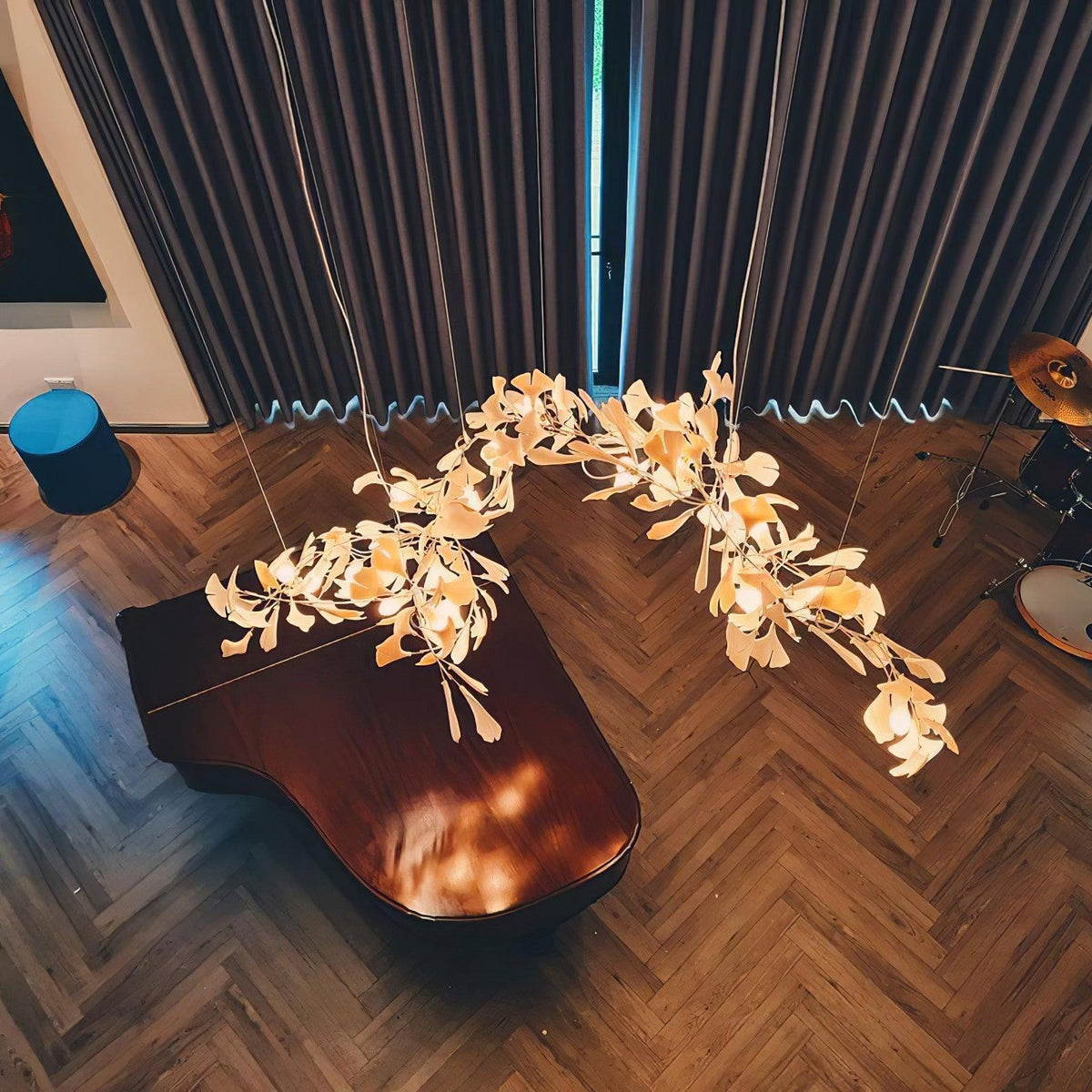 Porcelain Gingko Chandelier
