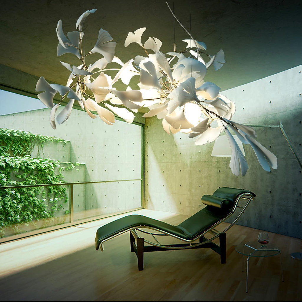 Porcelain Gingko Chandelier