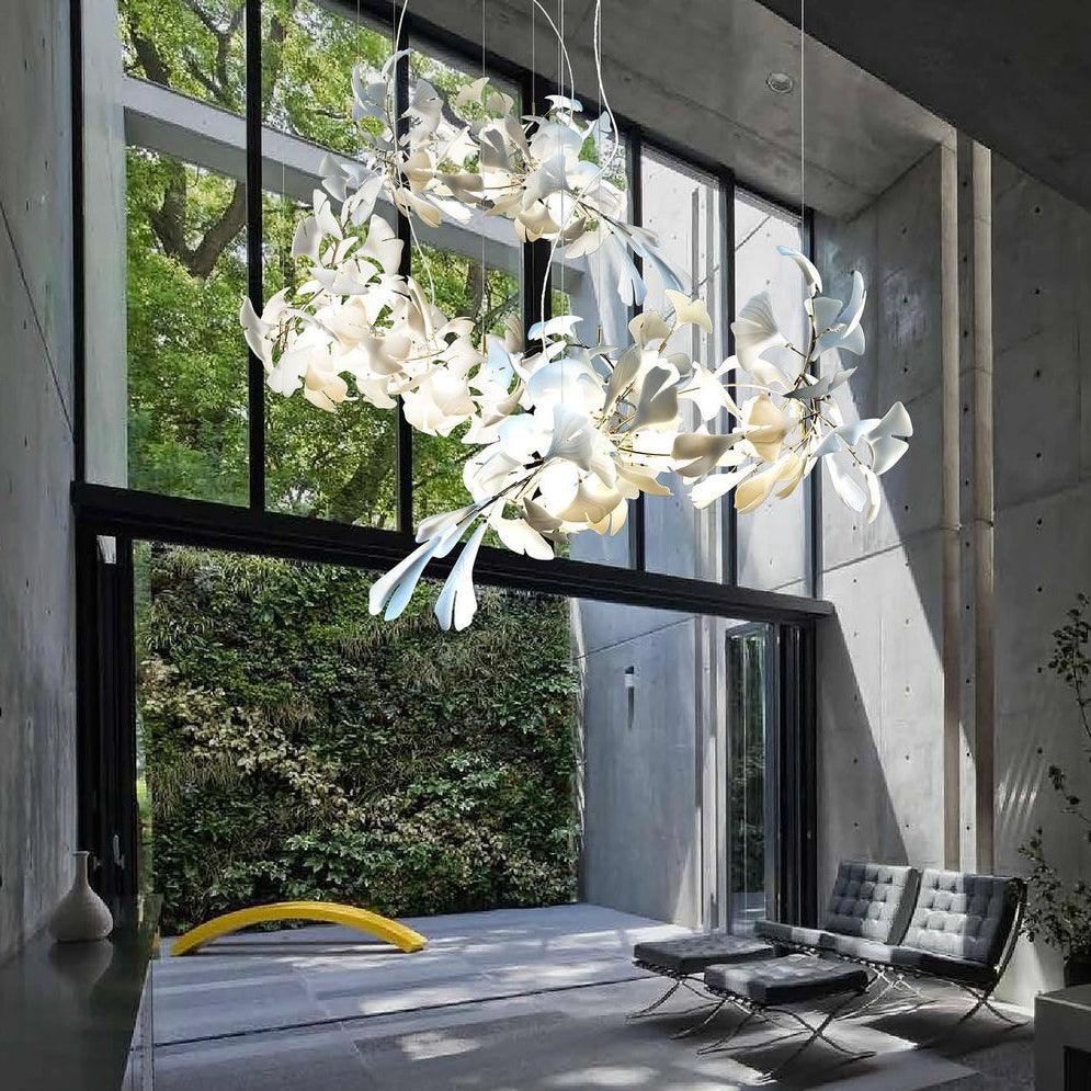 Porcelain Gingko Chandelier