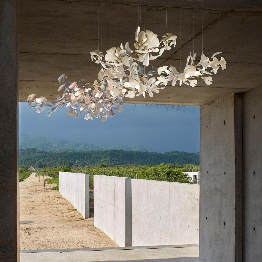 Porcelain Gingko Chandelier