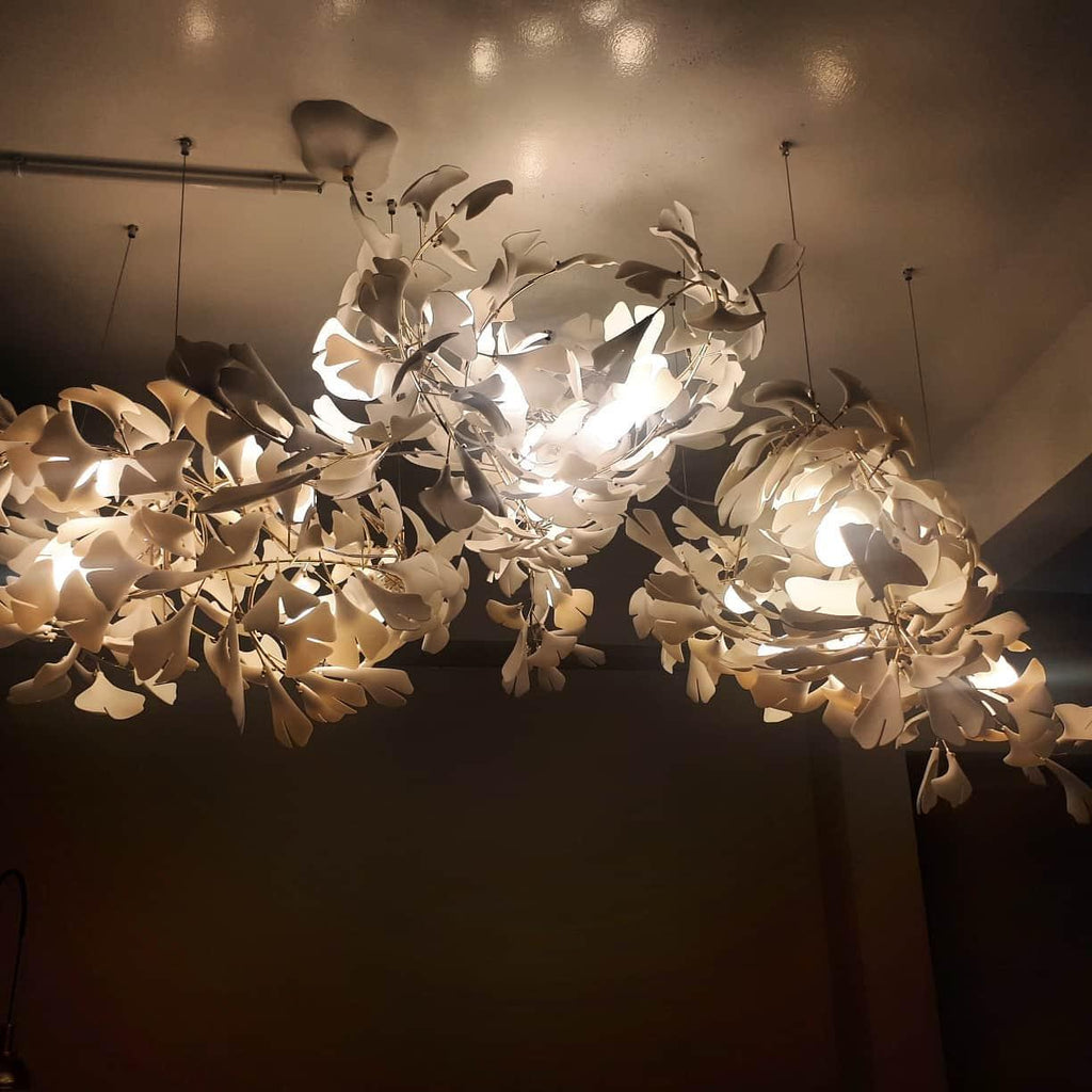 Porcelain Gingko Chandelier