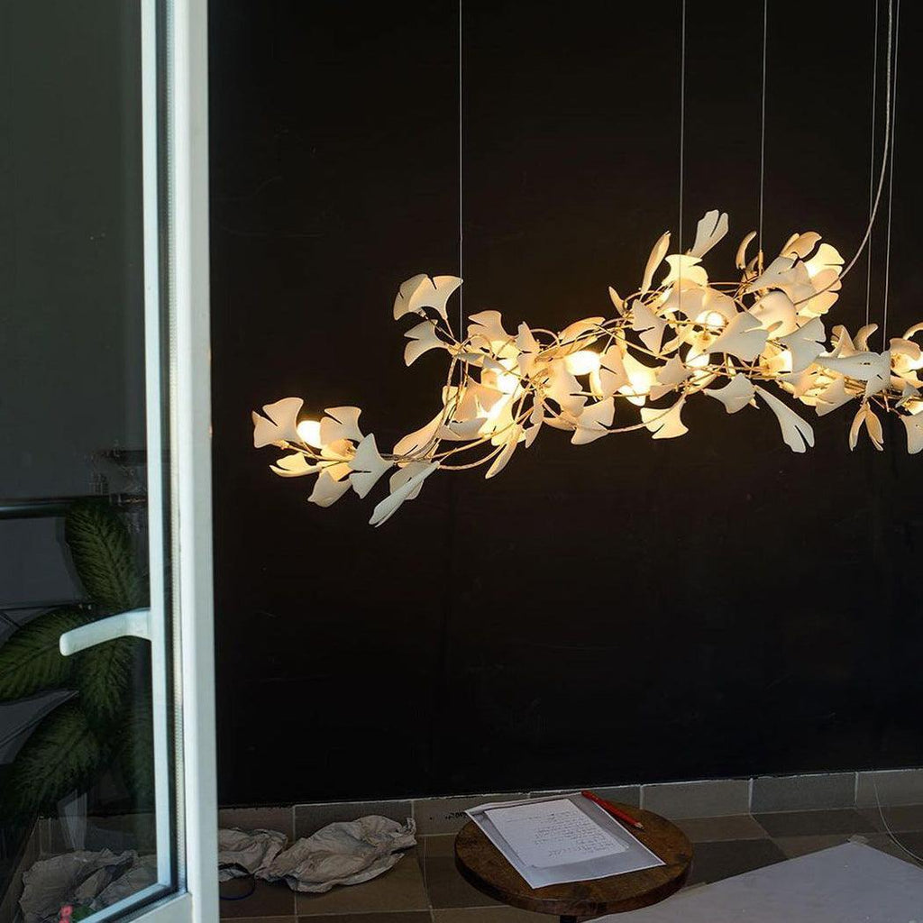 Porcelain Gingko Chandelier