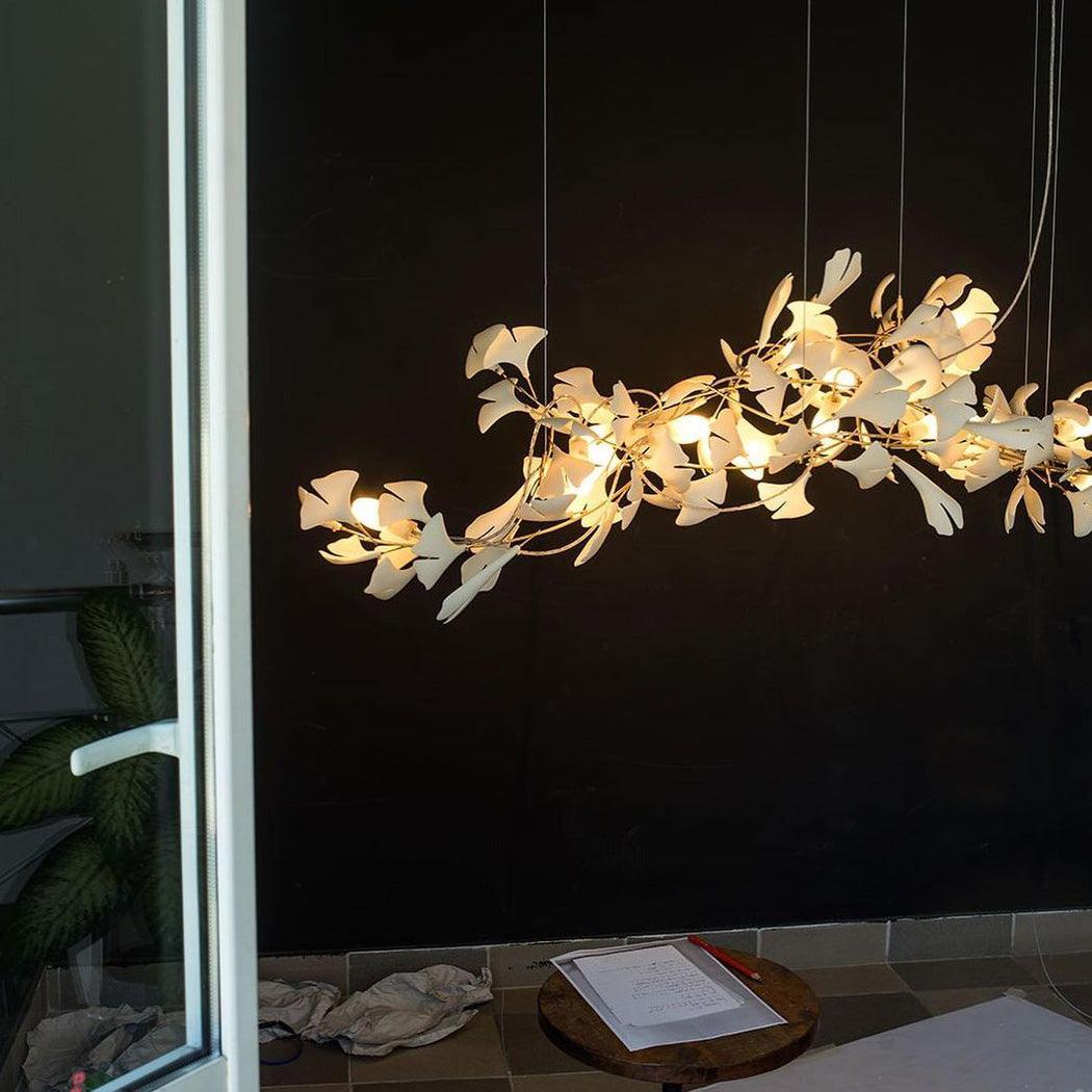 Porcelain Gingko Chandelier