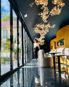Porcelain Gingko Chandelier