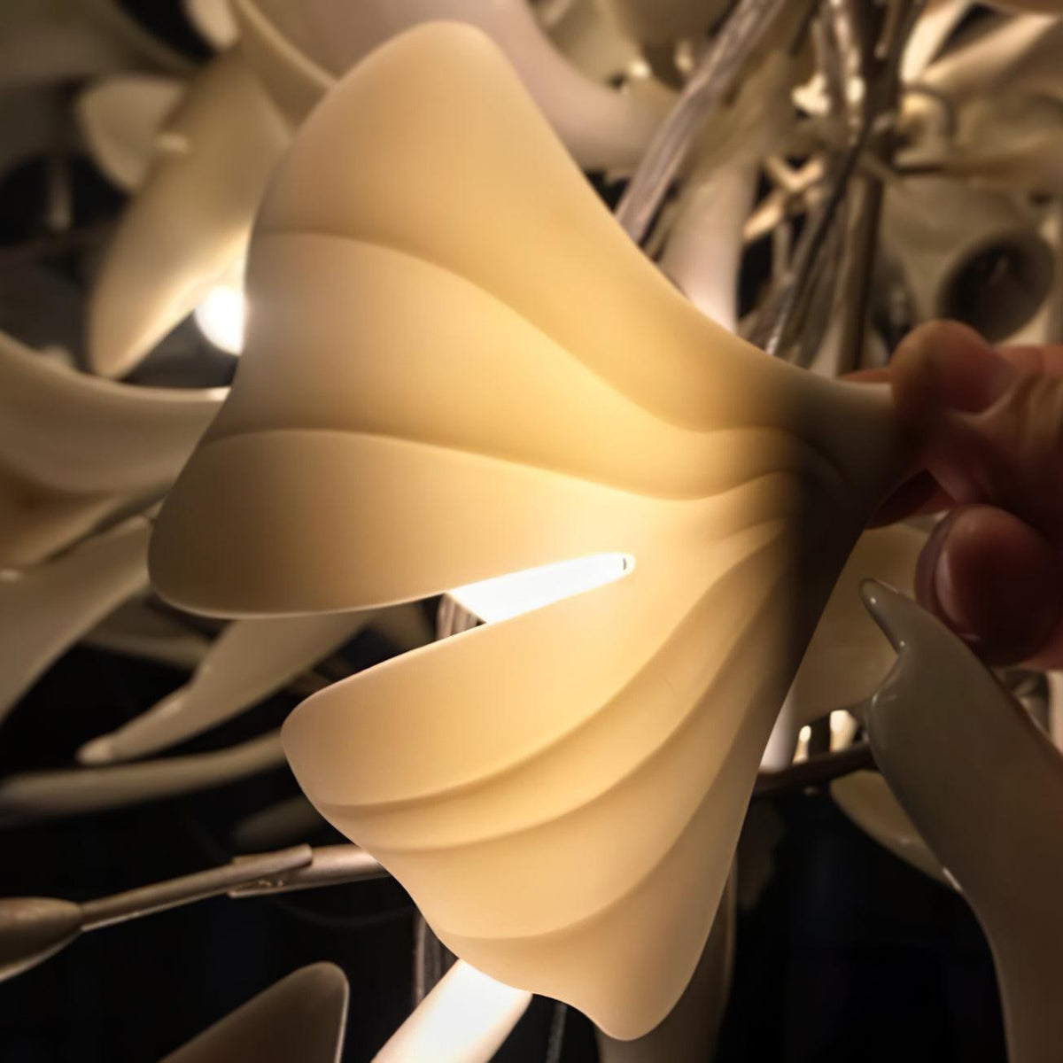 Porcelain Gingko Chandelier