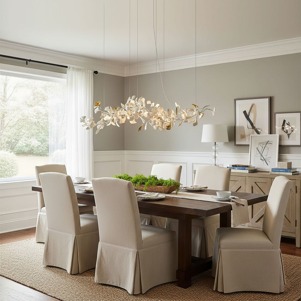 Porcelain Gingko Chandelier