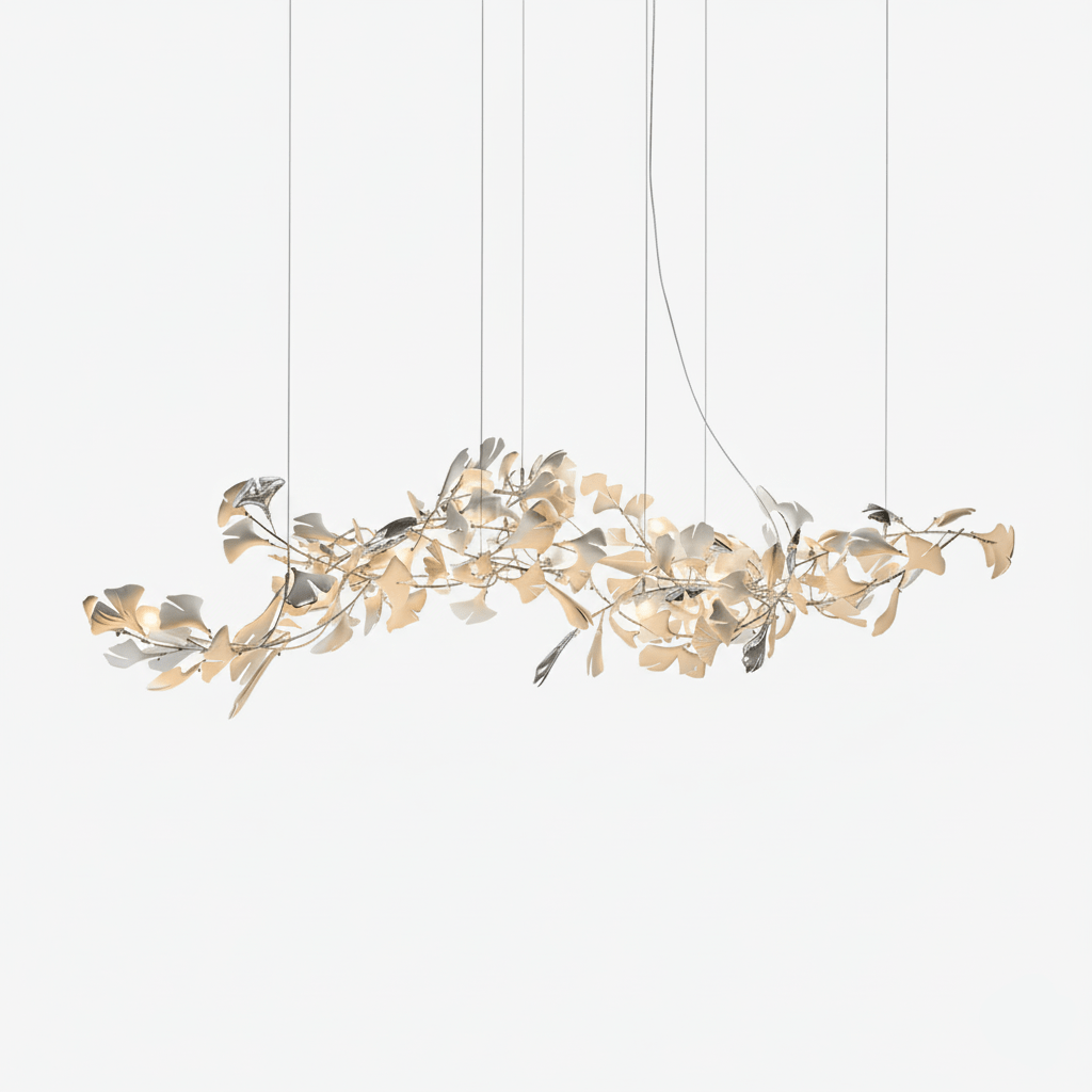 Porcelain Gingko Chandelier