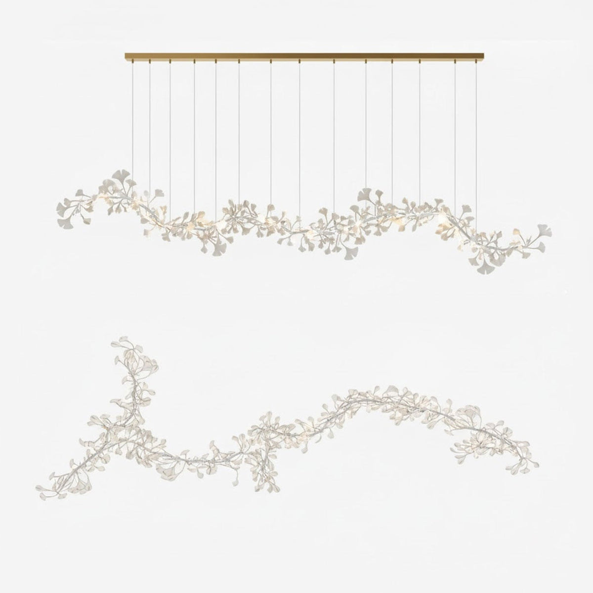 Porcelain Gingko Chandelier