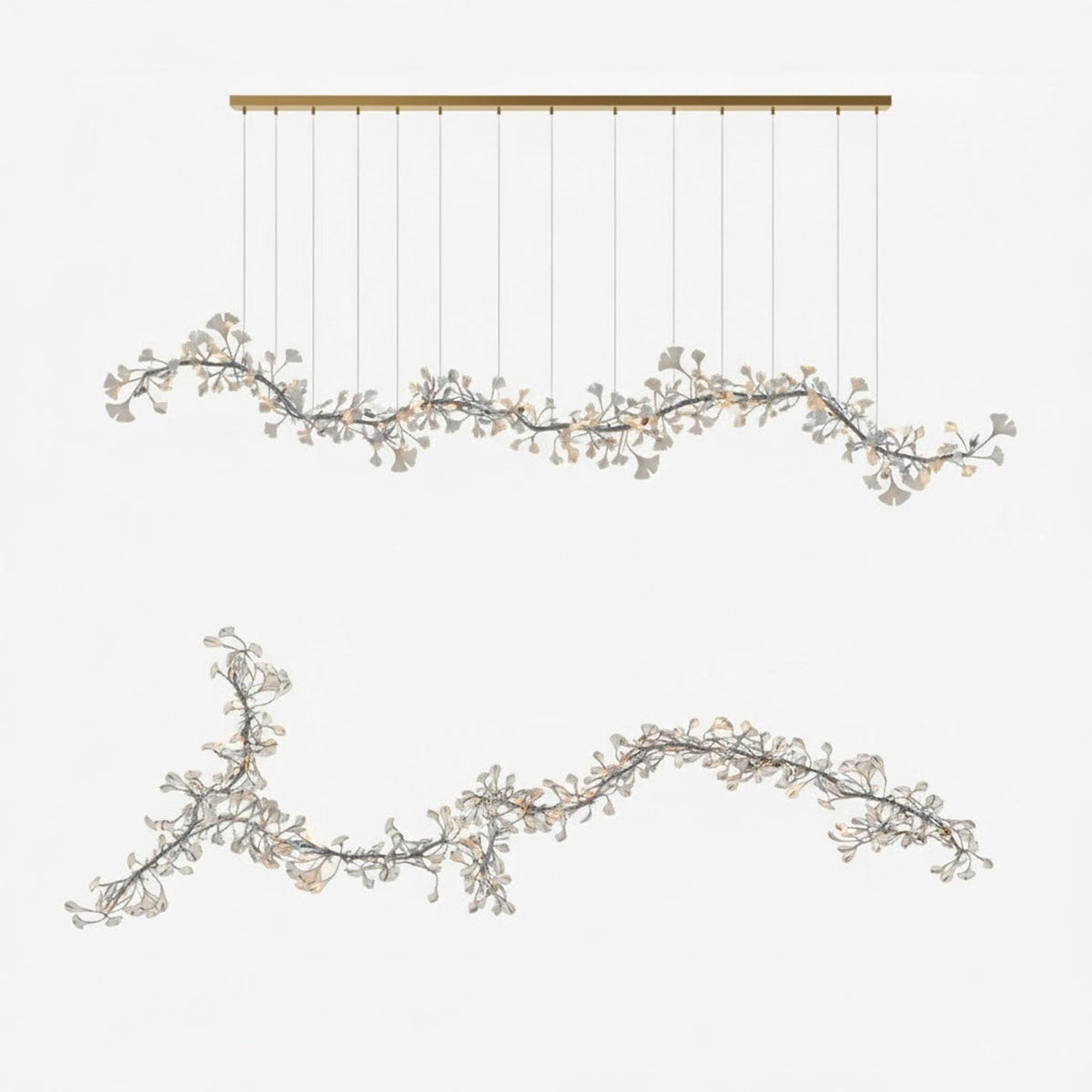 Porcelain Gingko Chandelier