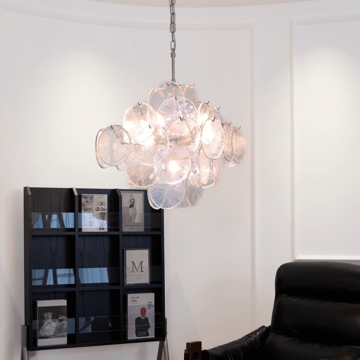 Aurelia Iridescent Glass Chandelier
