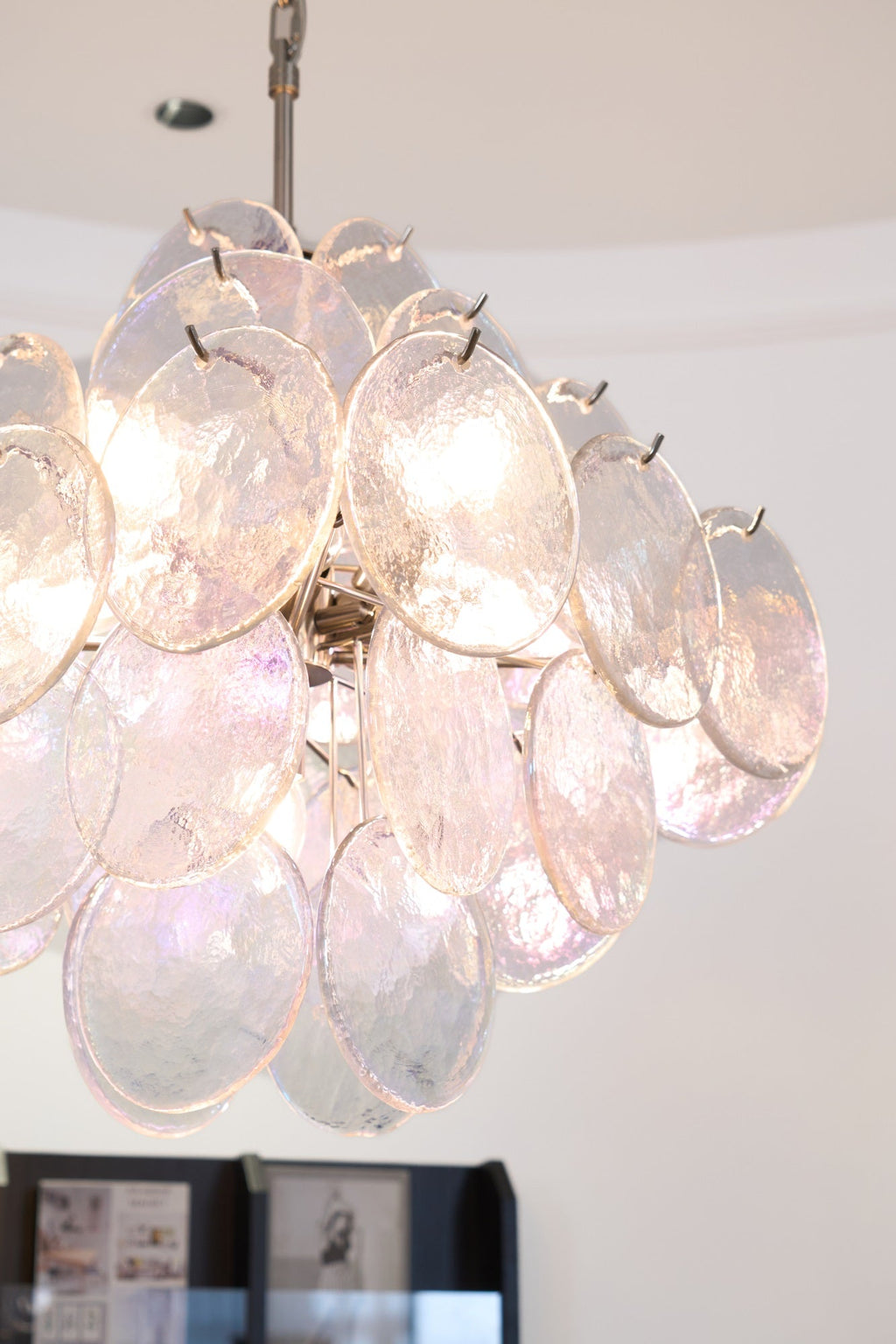 Aurelia Iridescent Glass Chandelier