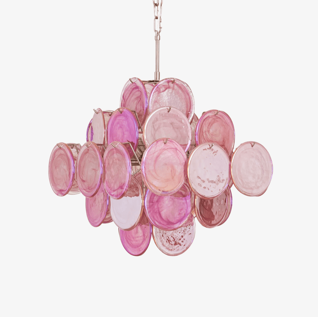 Aurelia Pink Glass Chandelier