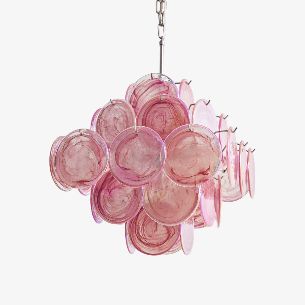 Aurelia Pink Glass Chandelier