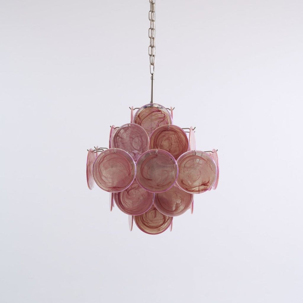 Aurelia Pink Glass Chandelier