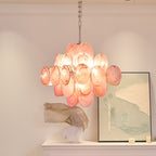 Aurelia Pink Glass Chandelier