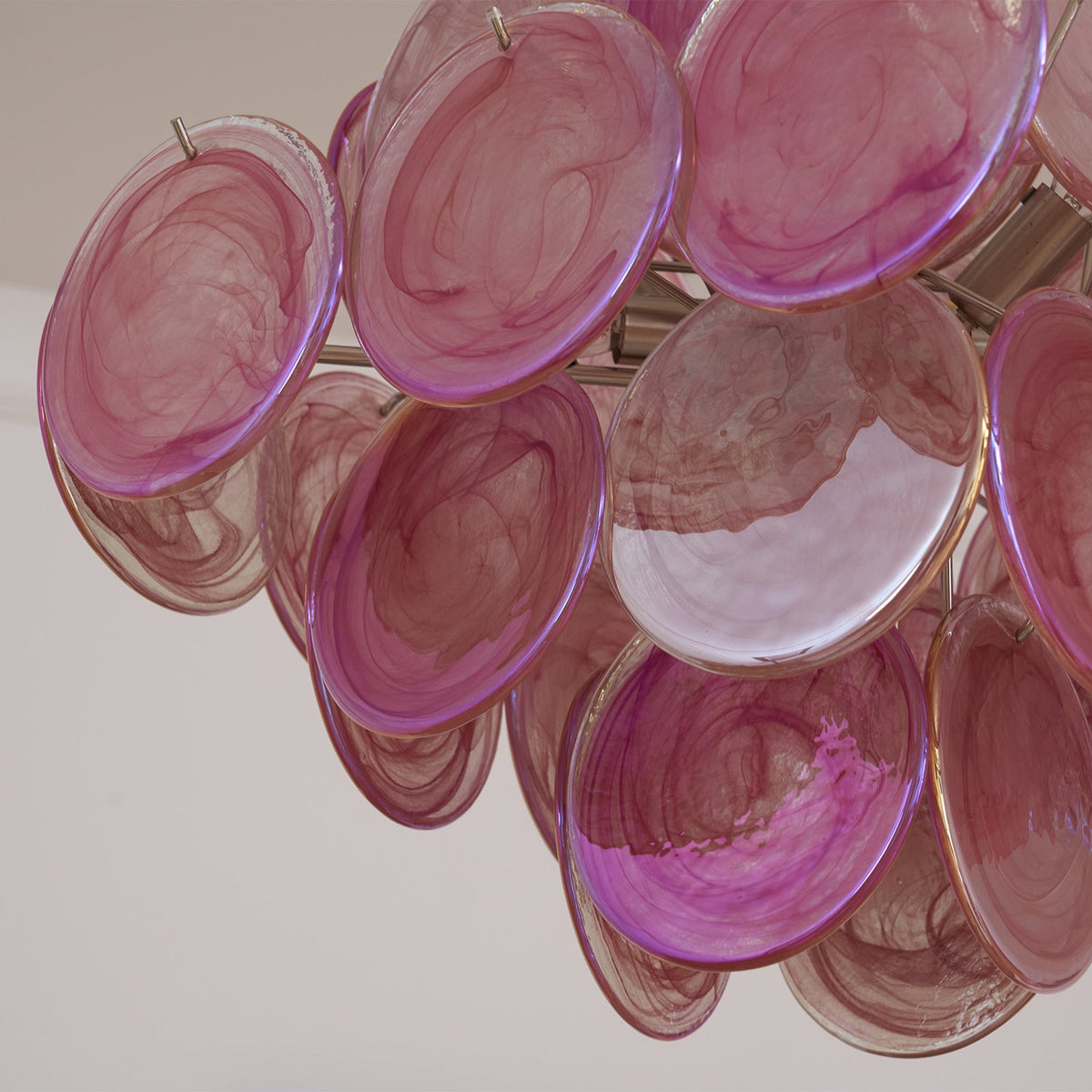 Aurelia Pink Glass Chandelier