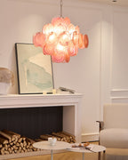 Aurelia Pink Glass Chandelier