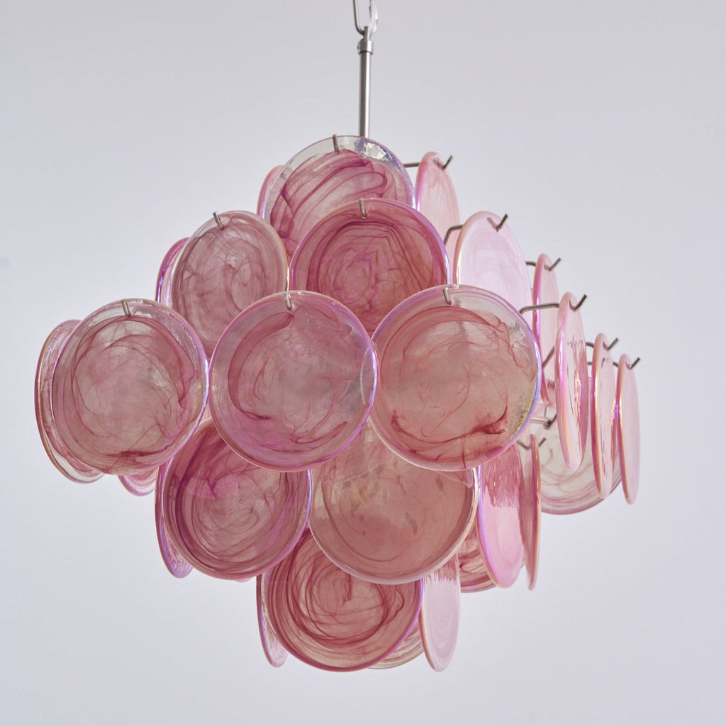 Aurelia Pink Glass Chandelier