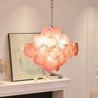 Aurelia Pink Glass Chandelier