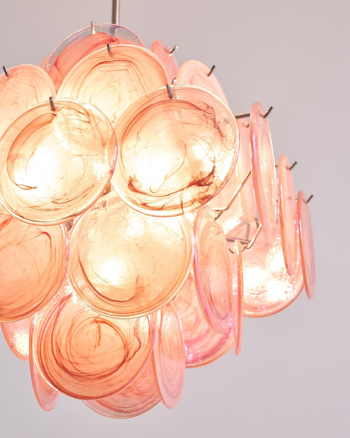 Aurelia Pink Glass Chandelier