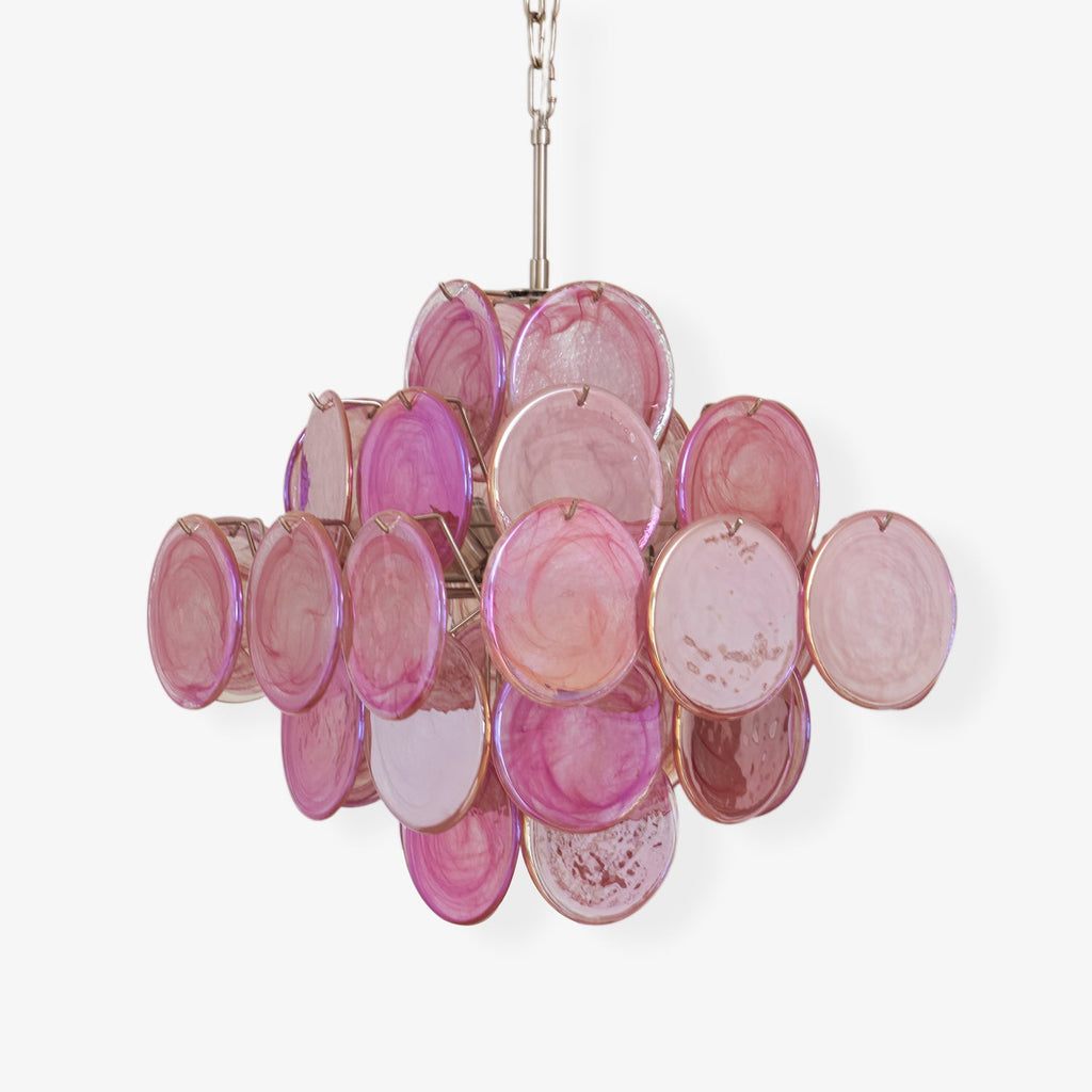 Aurelia Pink Glass Chandelier