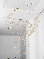 Leaf Twisted Sculptural Customize Chandelier