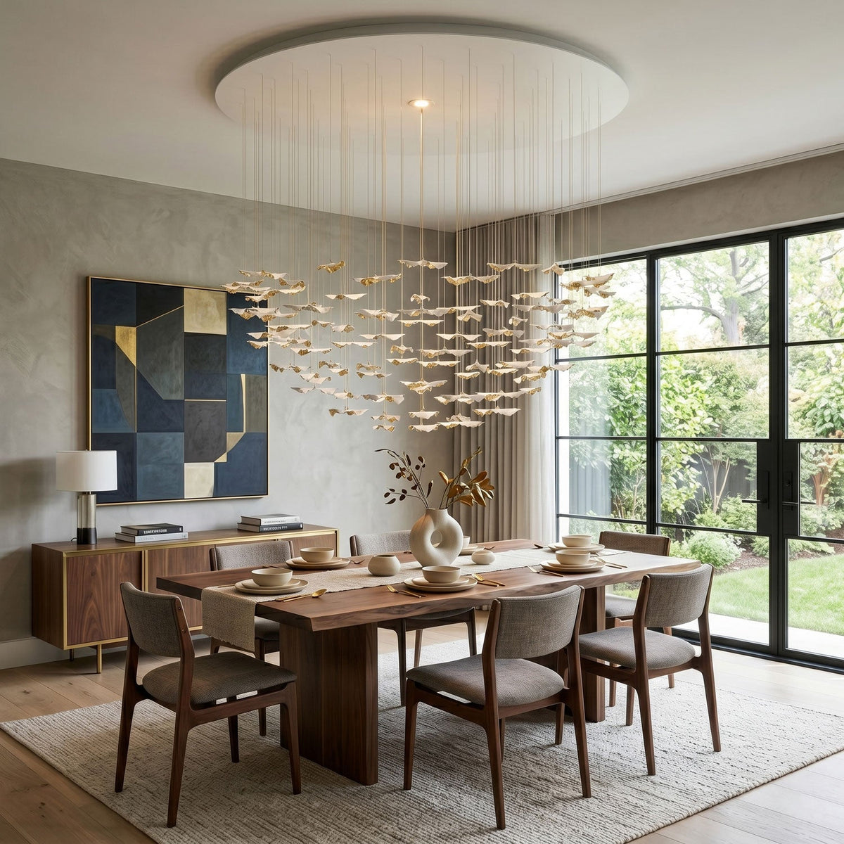 Leaf Twisted Sculptural Customize Chandelier