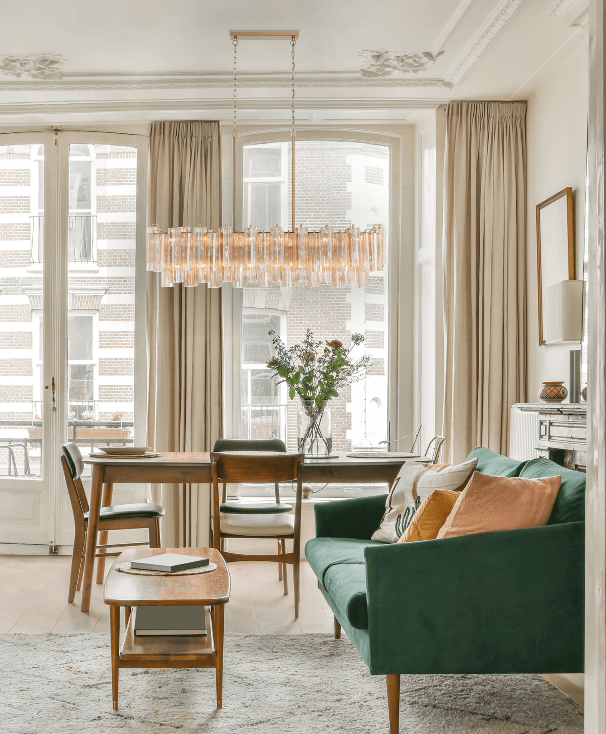 Eloria Glass Linear Chandelier