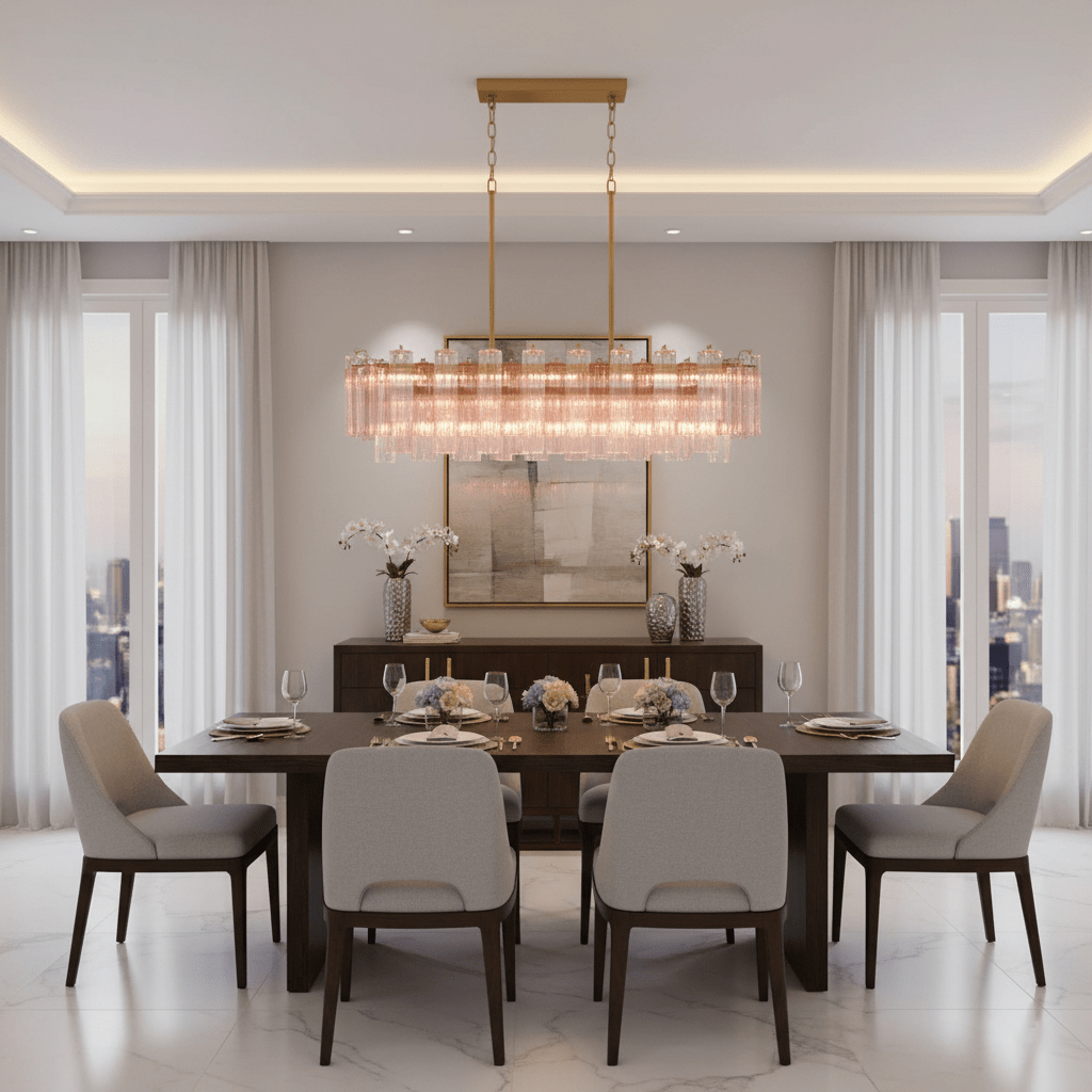 Eloria Glass Linear Chandelier