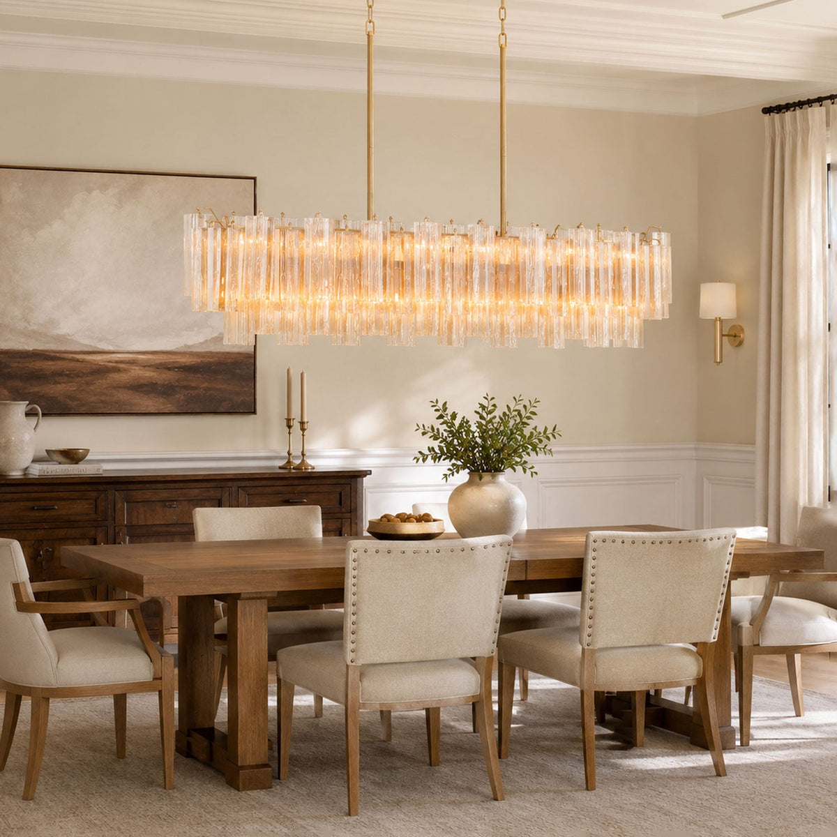 Eloria Glass Linear Chandelier