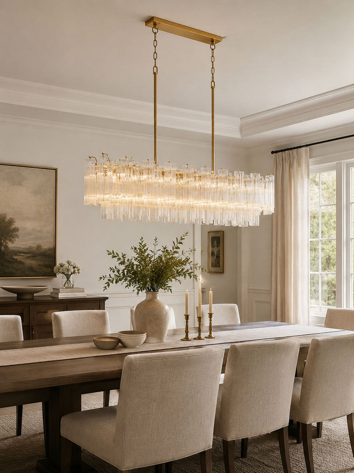 Eloria Glass Linear Chandelier