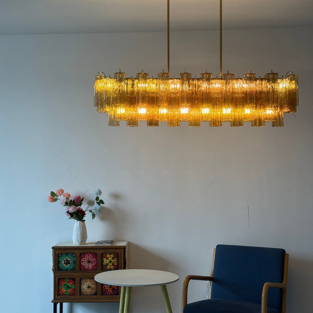 Eloria Glass Linear Chandelier
