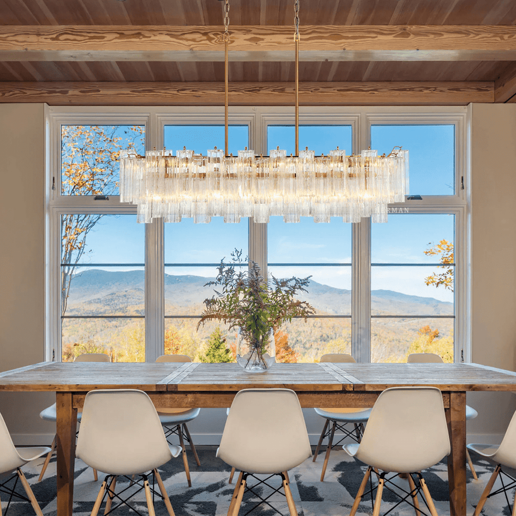 Eloria Glass Linear Chandelier