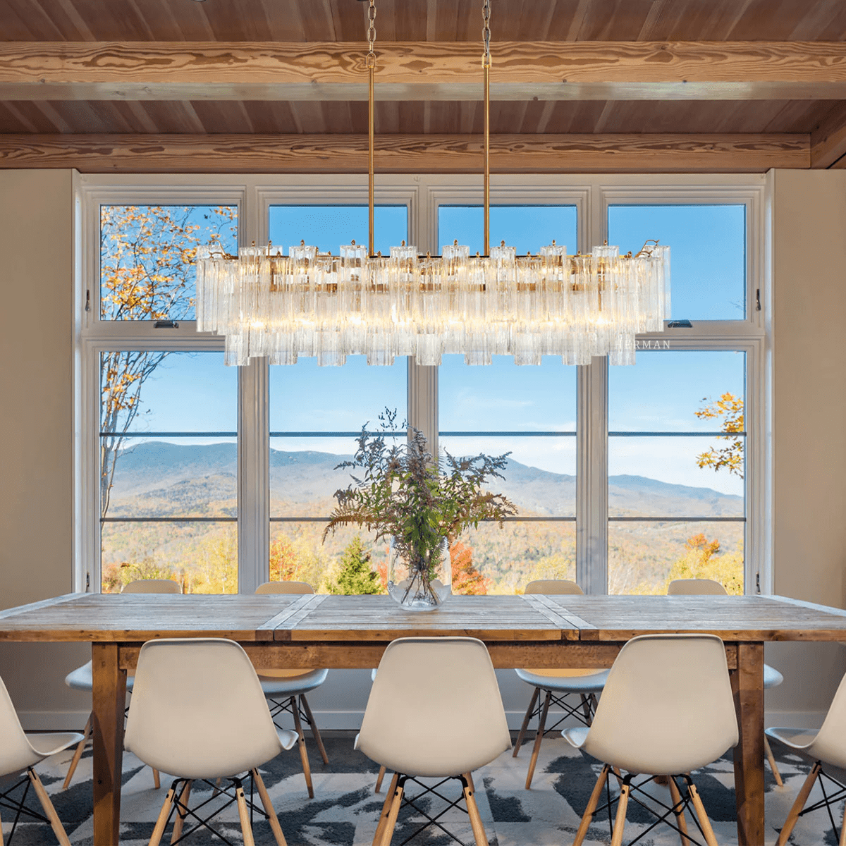 Eloria Glass Linear Chandelier