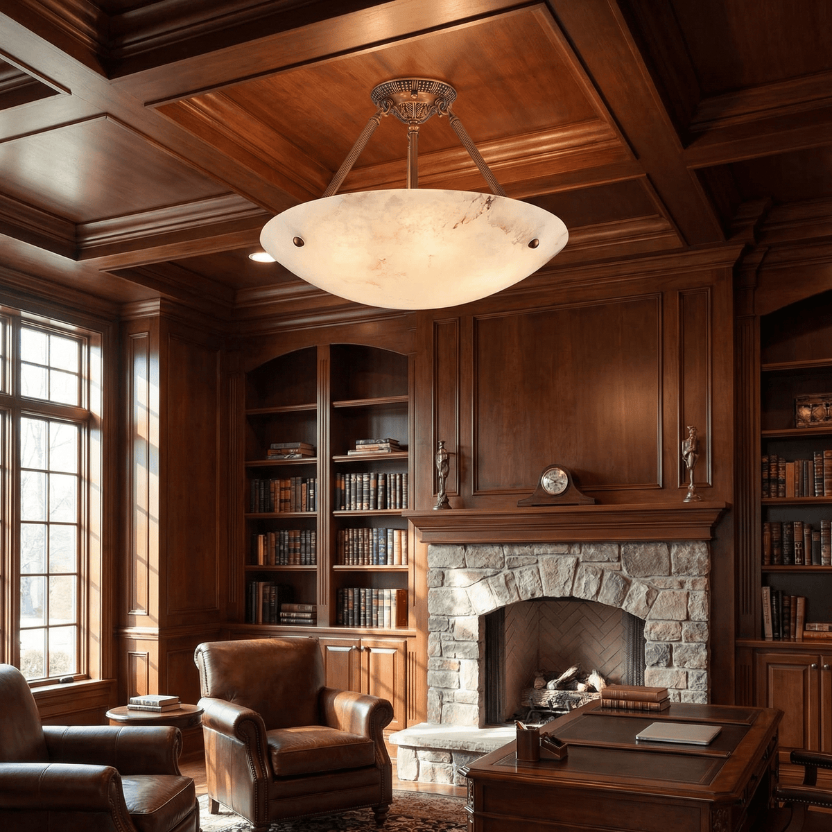 Calyra Alabaster Ceiling Light