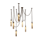 Cylindrical Cluster Alabaster Chandelier