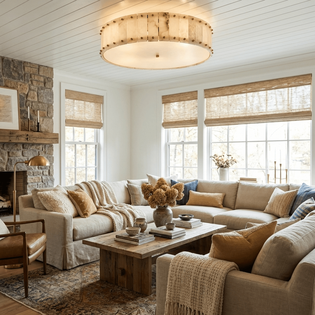 Aurelia Alabaster Ring Ceiling Lamp