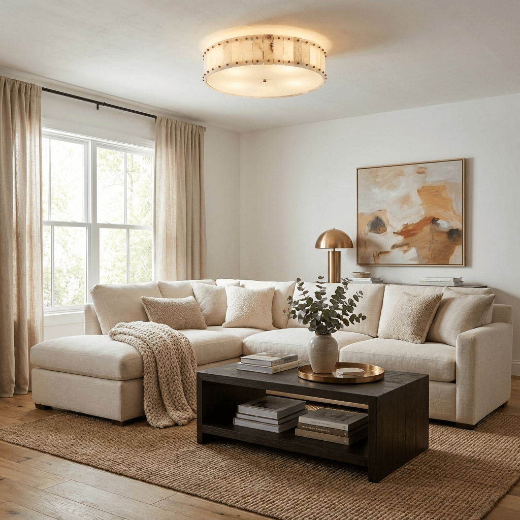 Aurelia Alabaster Ring Ceiling Lamp
