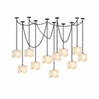 Cascade Chain Cube Chandelier