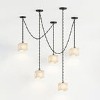 Cascade Chain Cube Chandelier