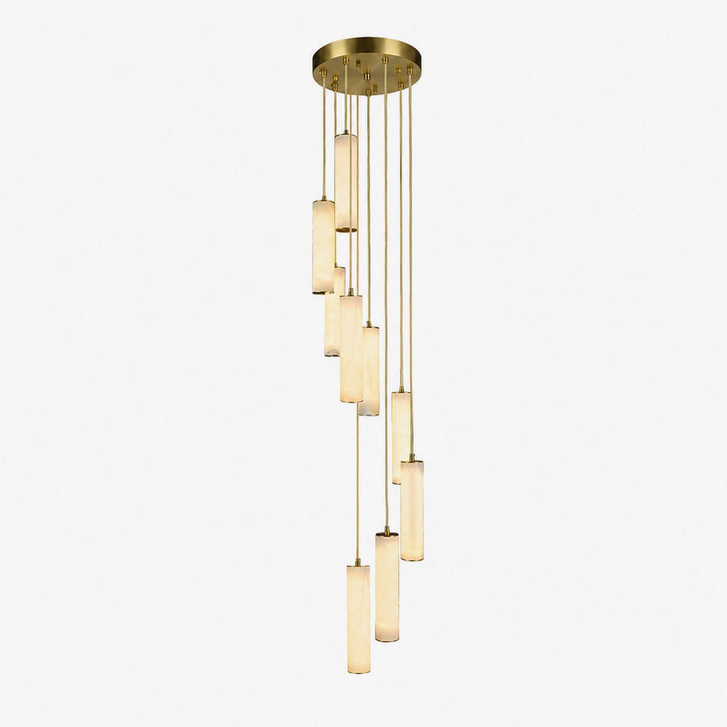 Column Alabaster Staircase Chandelier