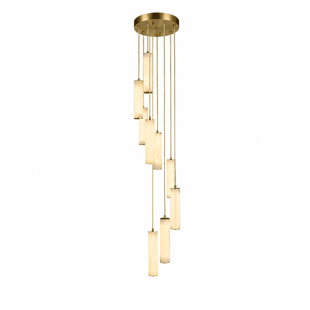 Column Alabaster Staircase Chandelier