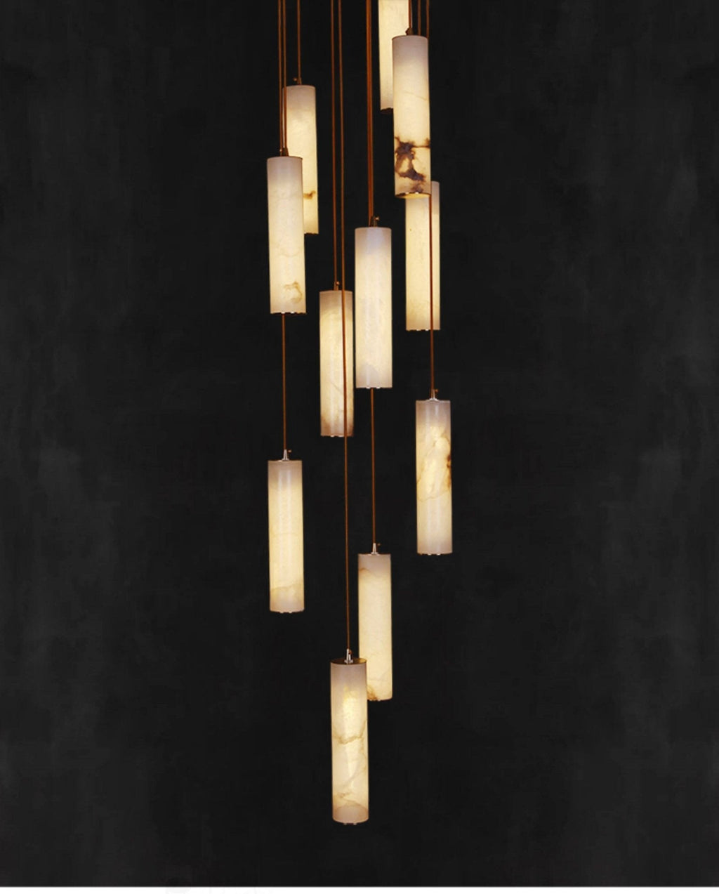 Column Alabaster Staircase Chandelier