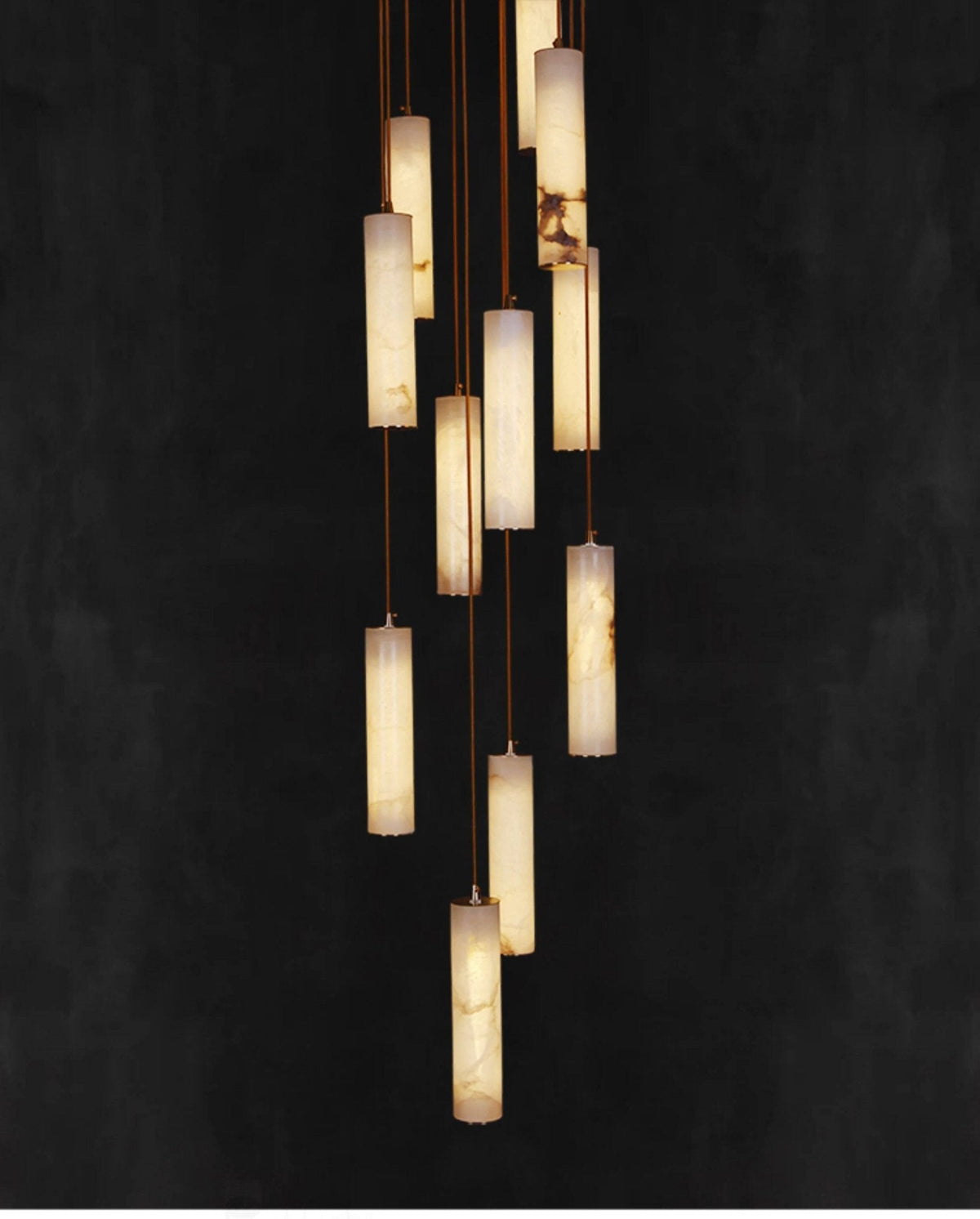 Column Alabaster Staircase Chandelier