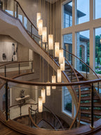Column Alabaster Staircase Chandelier